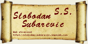 Slobodan Šubarević vizit kartica